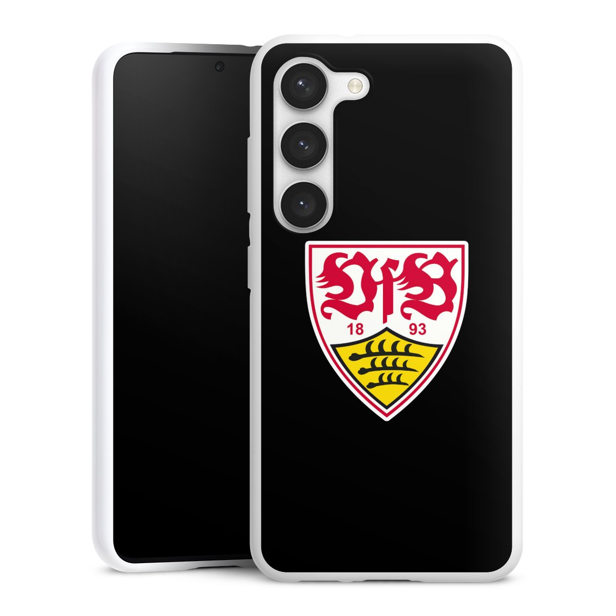 Galaxy S23 Handy Silikon Hülle Case weiß Handyhülle Vfb Stuttgart Official Licensed Product Coat Of Arms Silikon Case