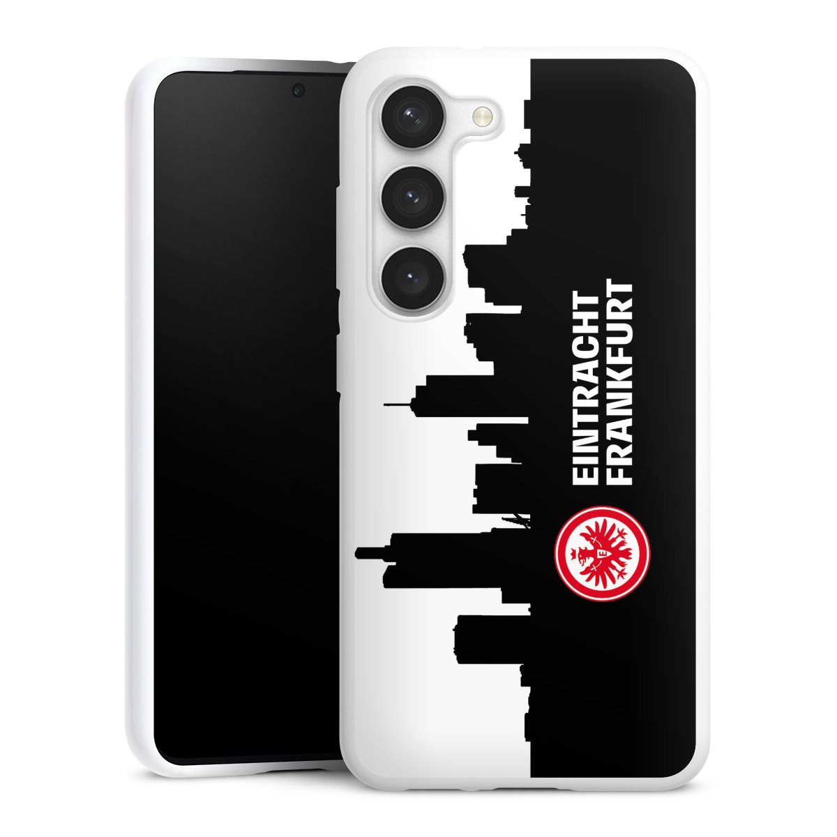 Galaxy S23 Handy Silikon Hülle Case weiß Handyhülle Sge Eintracht Frankfurt Official Licensed Product Silikon Case