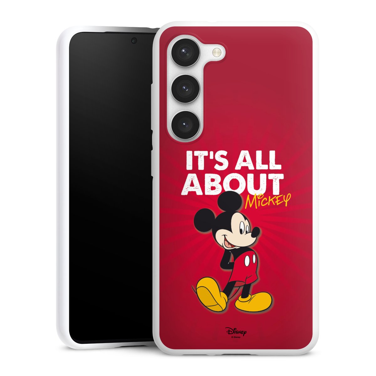 Galaxy S23 Handy Silikon Hülle Case weiß Handyhülle Mouse Disney Official Licensed Product Silikon Case