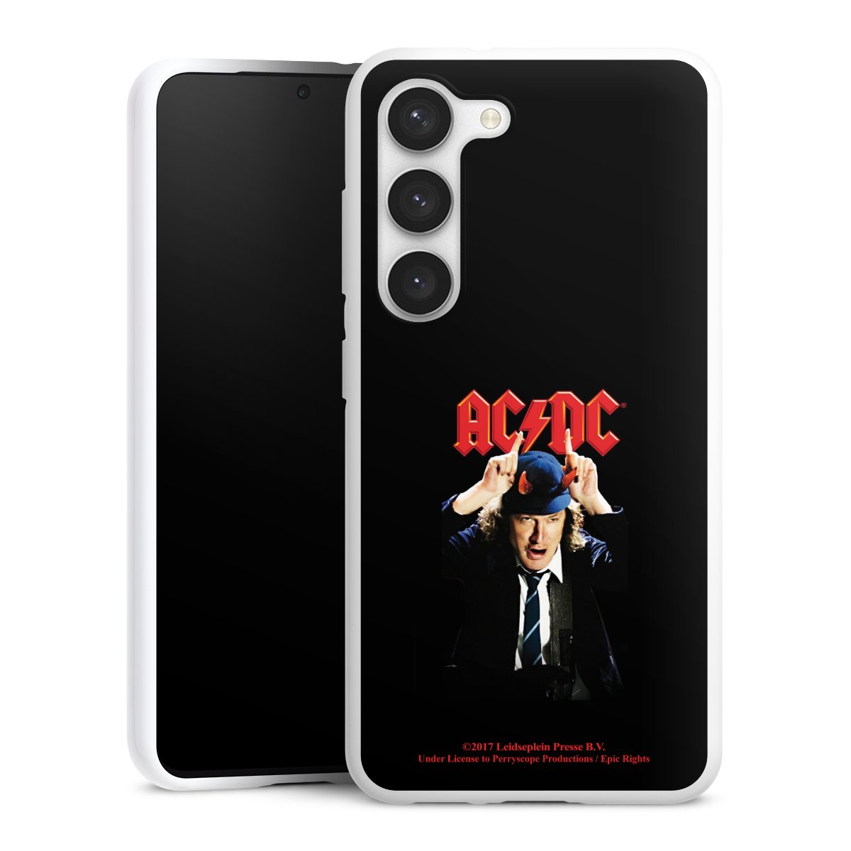 Galaxy S23 Handy Silikon Hülle Case weiß Handyhülle Merchandise Acdc Riverplate Silikon Case