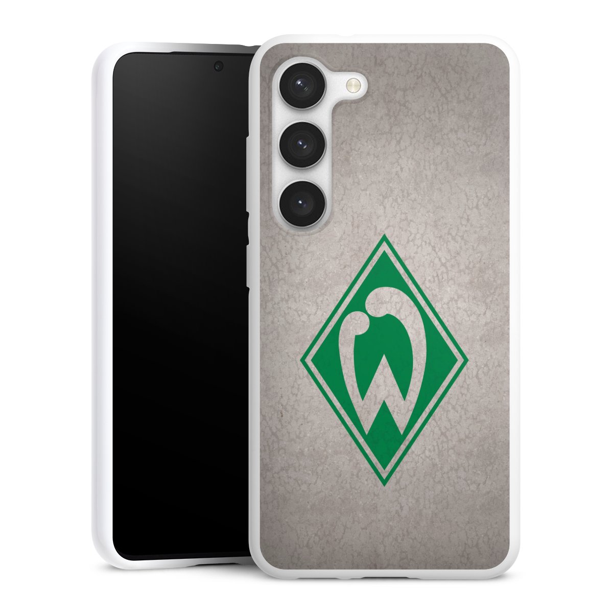 Galaxy S23 Handy Silikon Hülle Case weiß Handyhülle Sv Werder Bremen Concrete Official Licensed Product Silikon Case