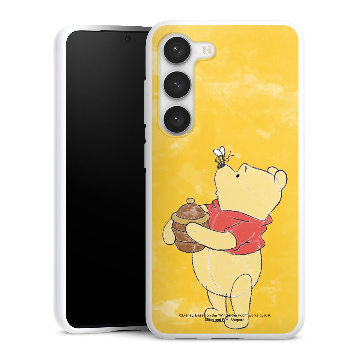 Galaxy S23 Handy Silikon Hülle Case weiß Handyhülle Official Licensed Product Winnie The Pooh Disney Silikon Case