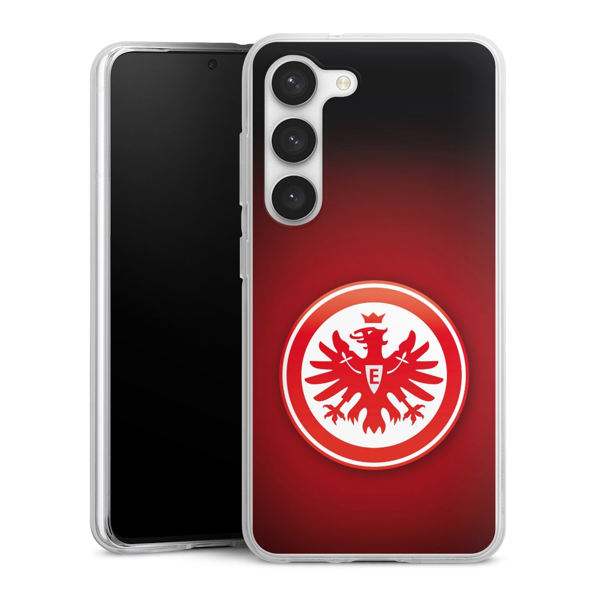 Galaxy S23 Handy Silikon Hülle Case transparent Handyhülle Eintracht Frankfurt Official Licensed Product Coat Of Arms Silikon Case