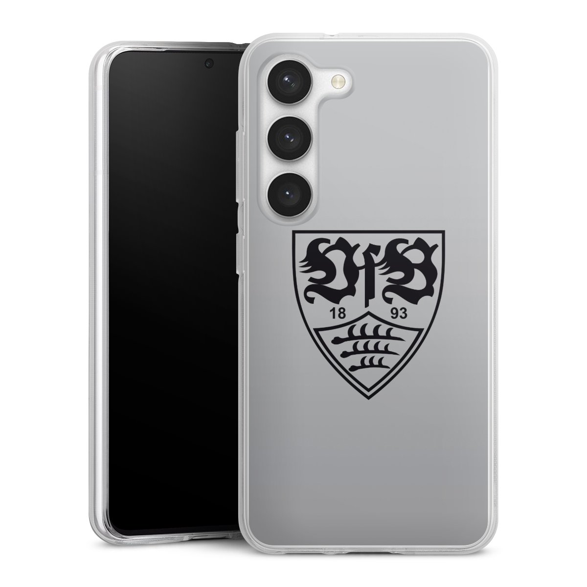 Galaxy S23 Handy Silikon Hülle Case transparent Handyhülle Logo Vfb Stuttgart Official Licensed Product Silikon Case