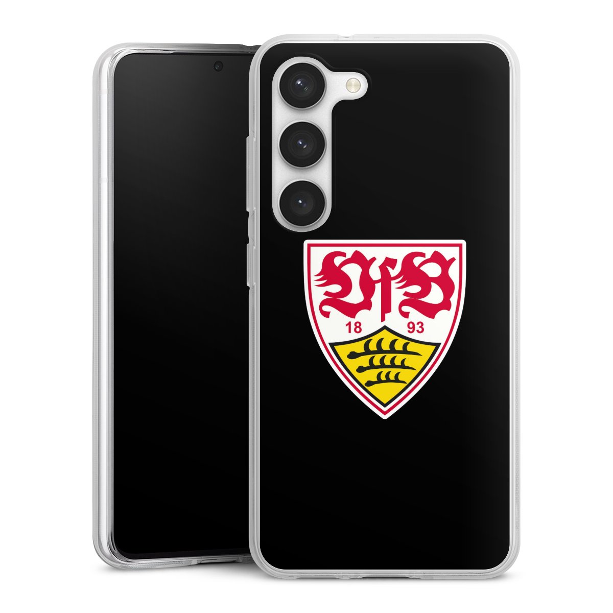 Galaxy S23 Handy Silikon Hülle Case transparent Handyhülle Vfb Stuttgart Official Licensed Product Coat Of Arms Silikon Case