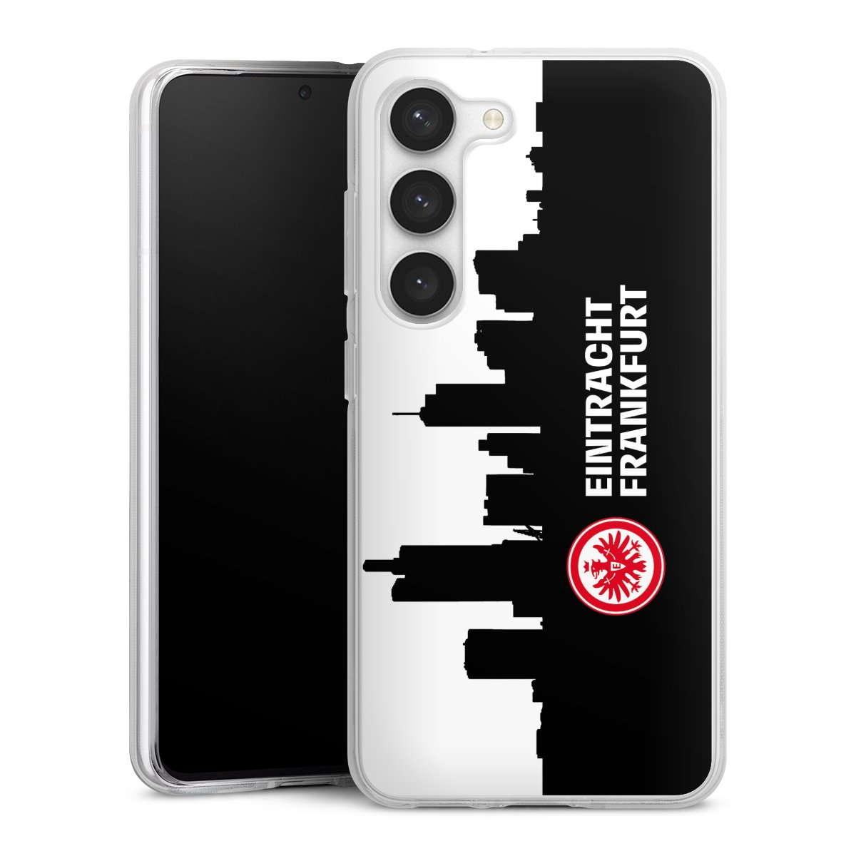 Galaxy S23 Handy Silikon Hülle Case transparent Handyhülle Sge Eintracht Frankfurt Official Licensed Product Silikon Case