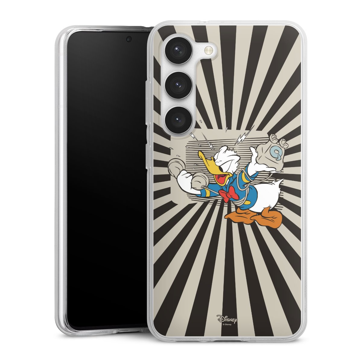 Galaxy S23 Handy Silikon Hülle Case transparent Handyhülle Donald Duck Disney Official Licensed Product Silikon Case