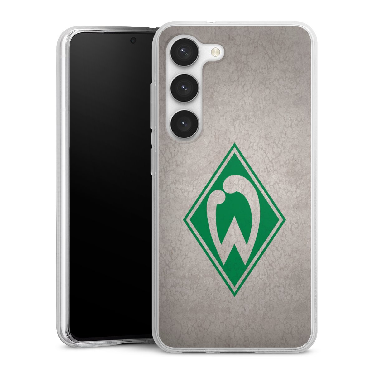 Galaxy S23 Handy Silikon Hülle Case transparent Handyhülle Sv Werder Bremen Concrete Official Licensed Product Silikon Case