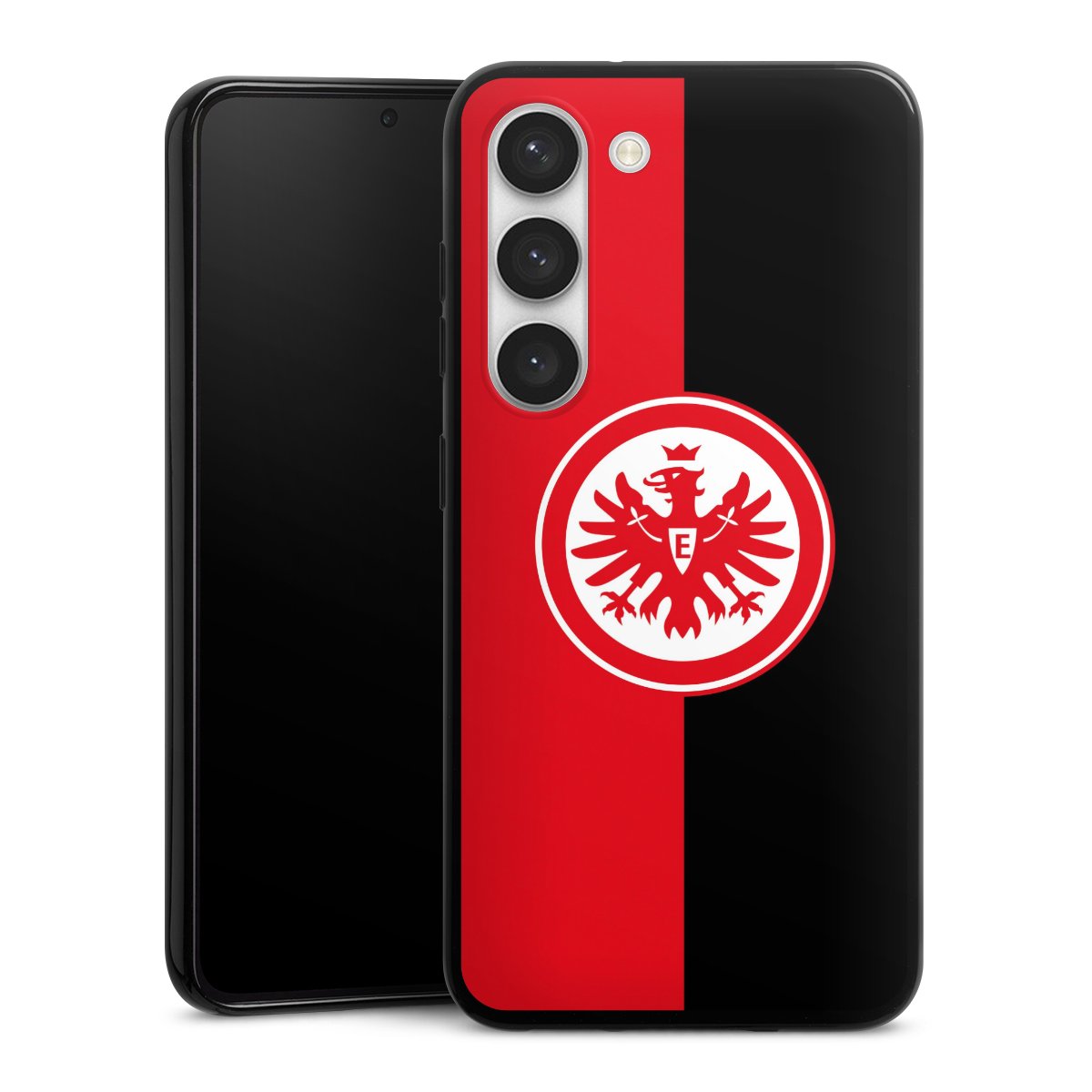 Galaxy S23 Handy Silikon Hülle Case schwarz Handyhülle Official Licensed Product Eintracht Frankfurt Sge