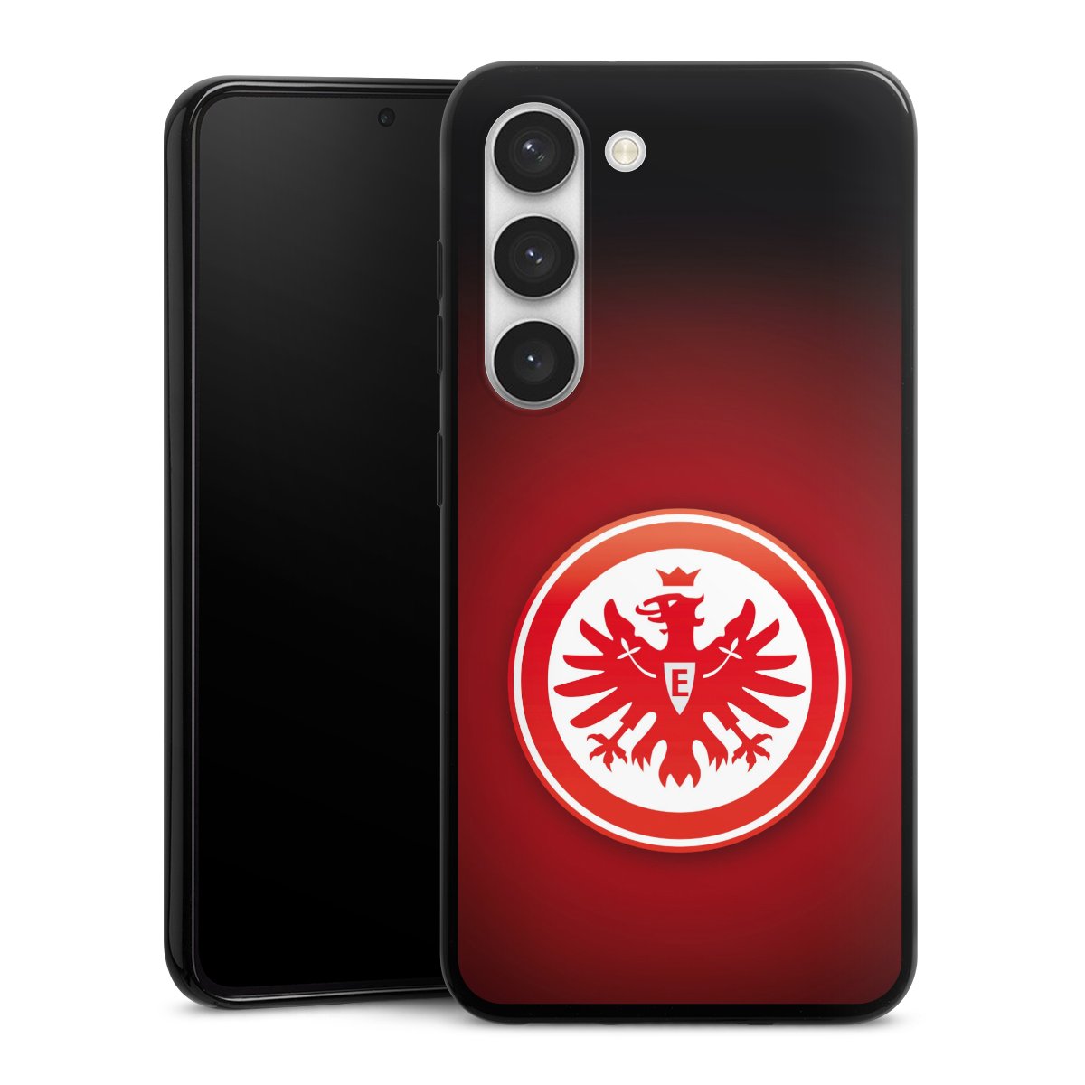 Galaxy S23 Handy Silikon Hülle Case schwarz Handyhülle Eintracht Frankfurt Official Licensed Product Coat Of Arms