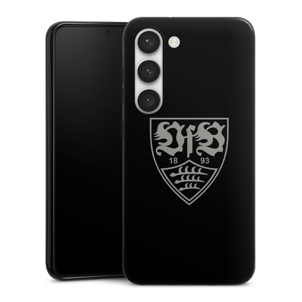 Galaxy S23 Handy Silikon Hülle Case schwarz Handyhülle Official Licensed Product Vfb Stuttgart