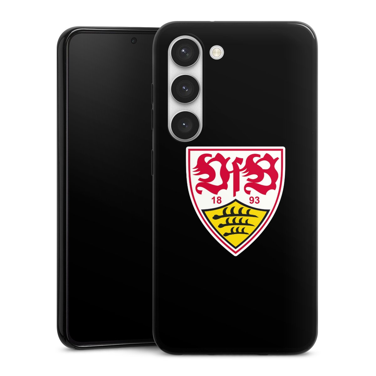 Galaxy S23 Handy Silikon Hülle Case schwarz Handyhülle Vfb Stuttgart Official Licensed Product Coat Of Arms