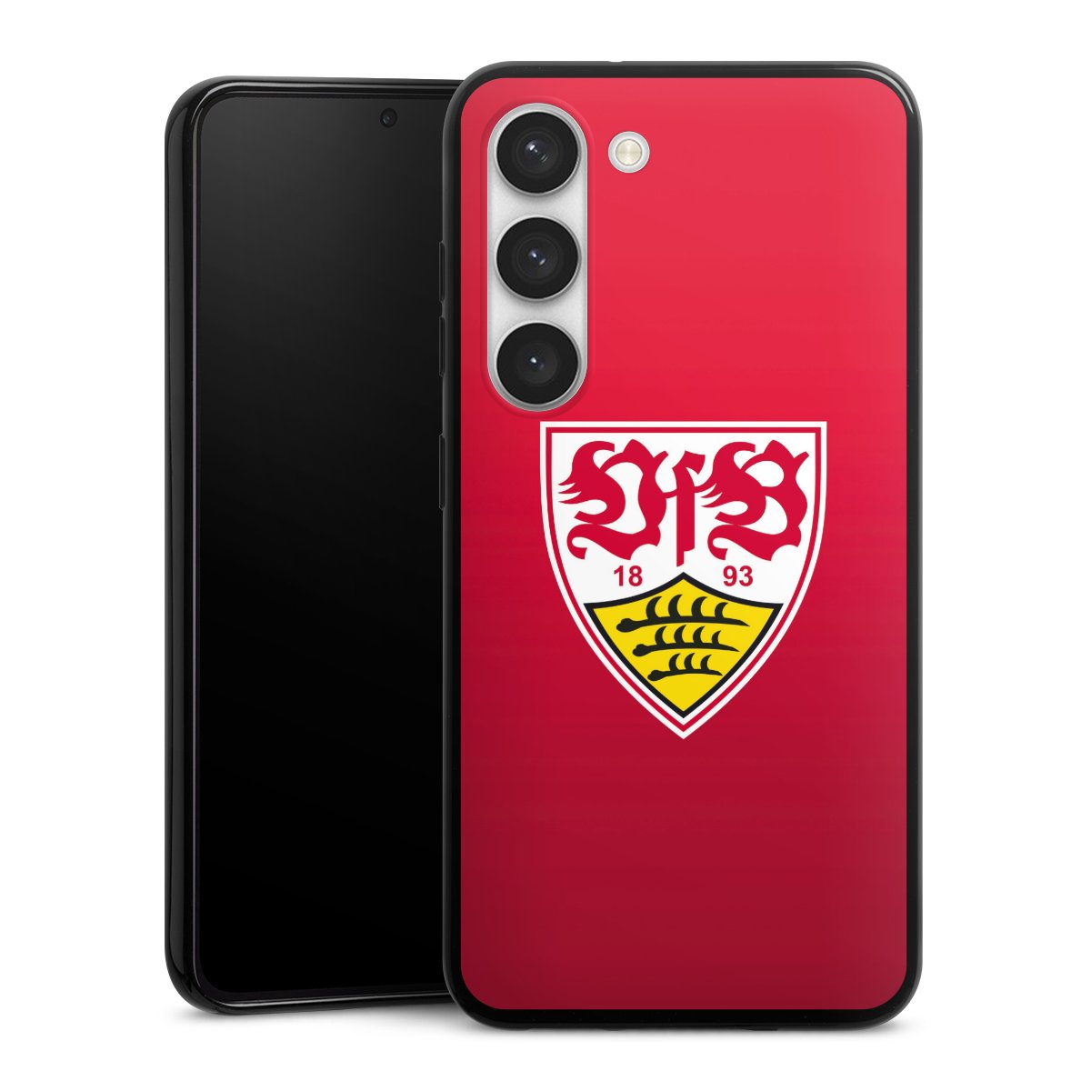 Galaxy S23 Handy Silikon Hülle Case schwarz Handyhülle Official Licensed Product Vfb Stuttgart