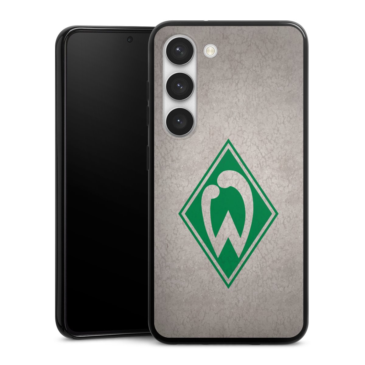 Galaxy S23 Handy Silikon Hülle Case schwarz Handyhülle Sv Werder Bremen Concrete Official Licensed Product