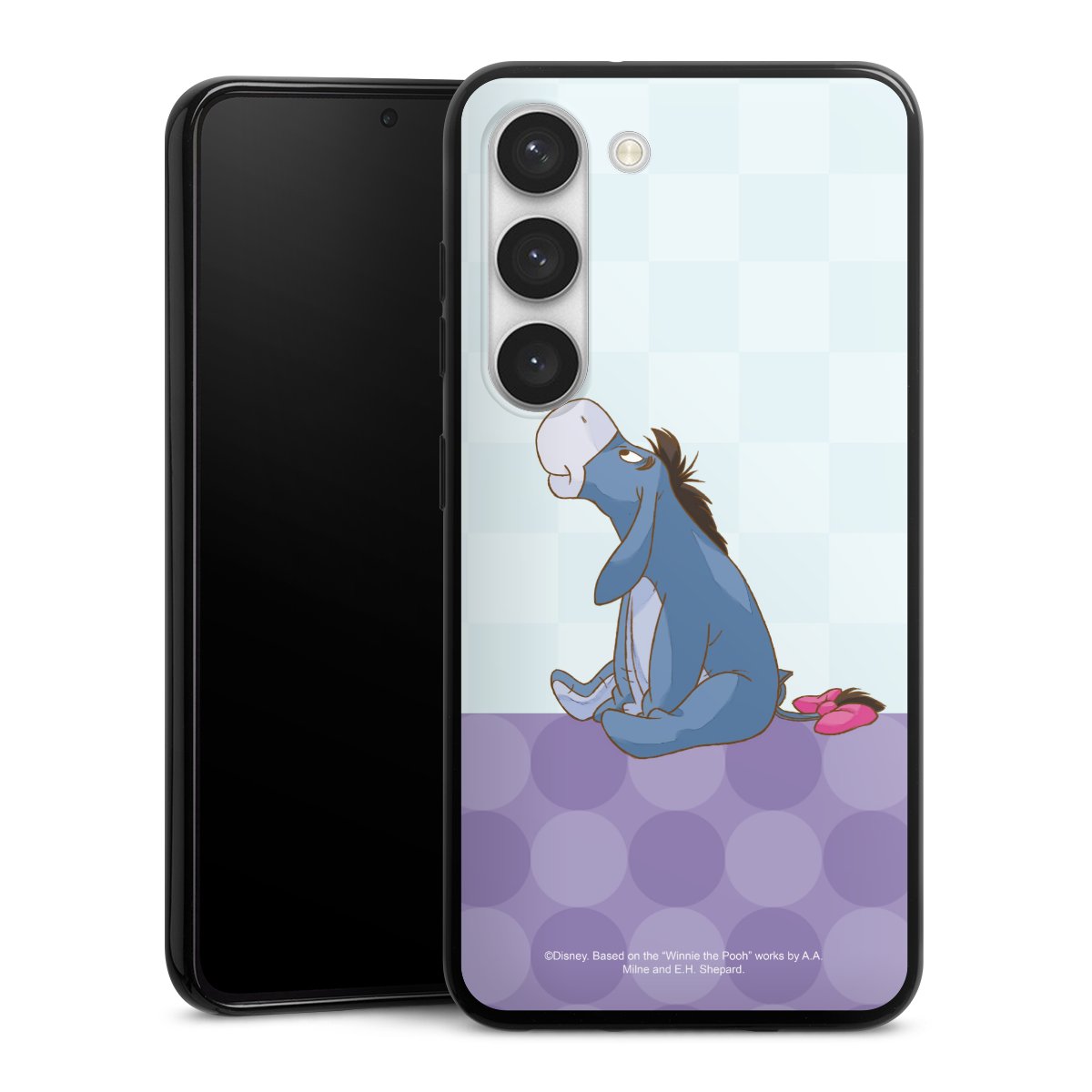 Galaxy S23 Handy Silikon Hülle Case schwarz Handyhülle Disney Donkey Winnie The Pooh