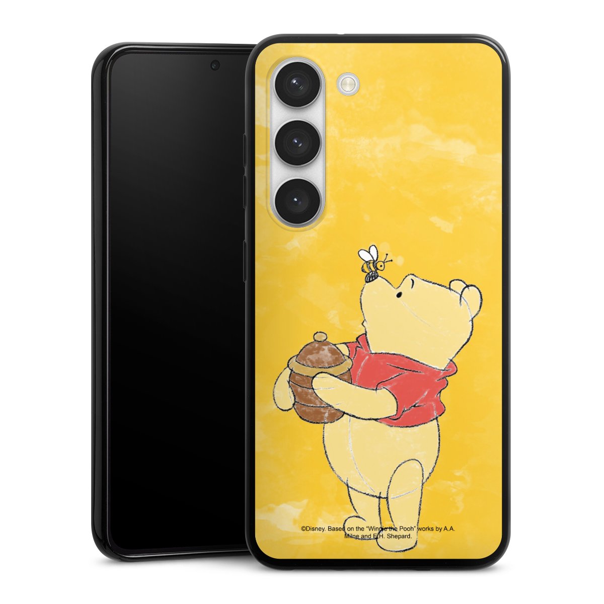 Galaxy S23 Handy Silikon Hülle Case schwarz Handyhülle Official Licensed Product Winnie The Pooh Disney