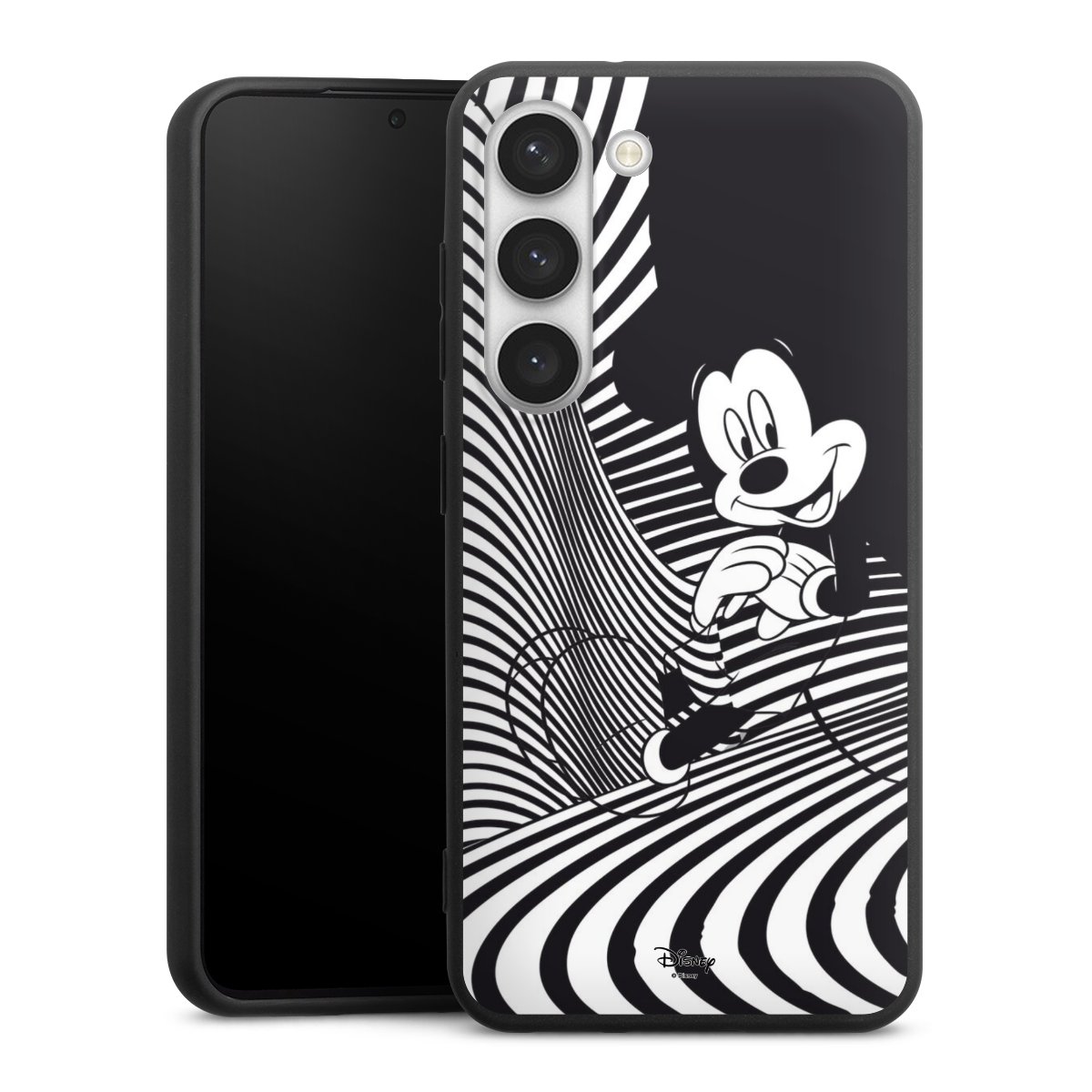 Galaxy S23 Handy Premium Silikon Hülle Handyhülle schwarz Case Disney Official Licensed Product Mickey Mouse Silikon Premium Case