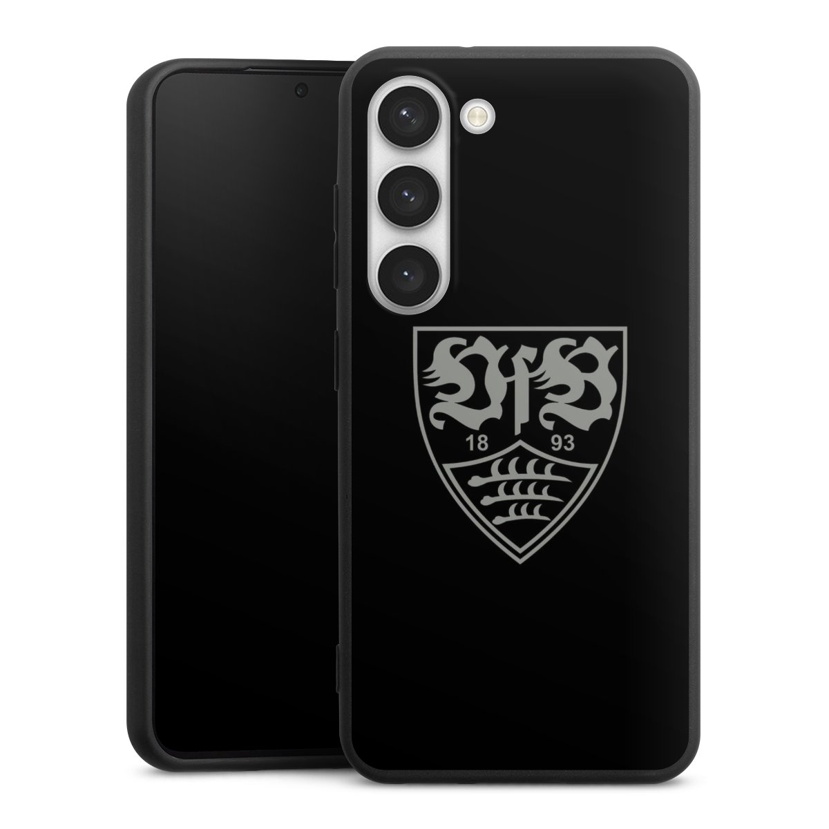 Galaxy S23 Handy Premium Silikon Hülle Handyhülle schwarz Case Official Licensed Product Vfb Stuttgart Silikon Premium Case