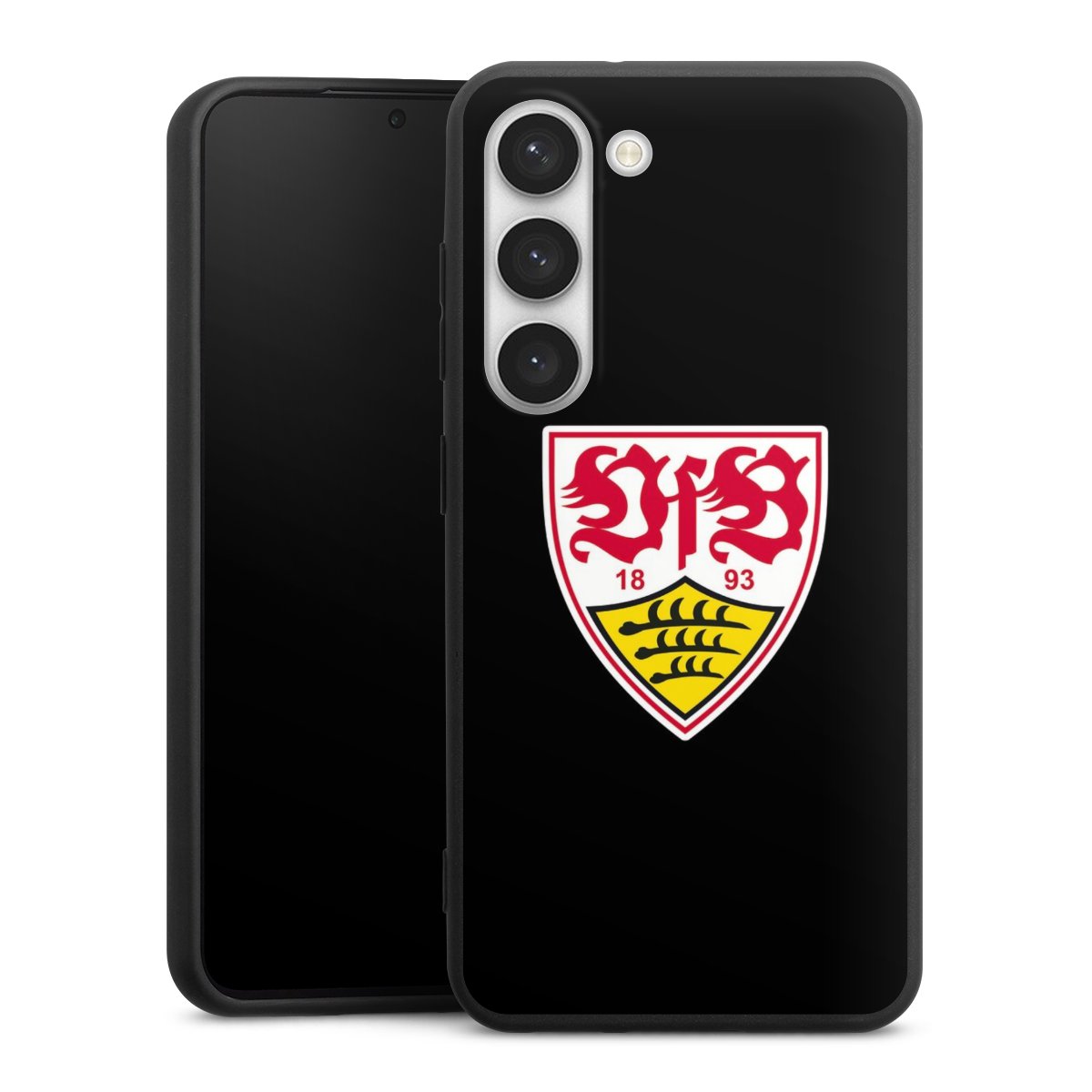 Galaxy S23 Handy Premium Silikon Hülle Handyhülle schwarz Case Vfb Stuttgart Official Licensed Product Coat Of Arms Silikon Premium Case