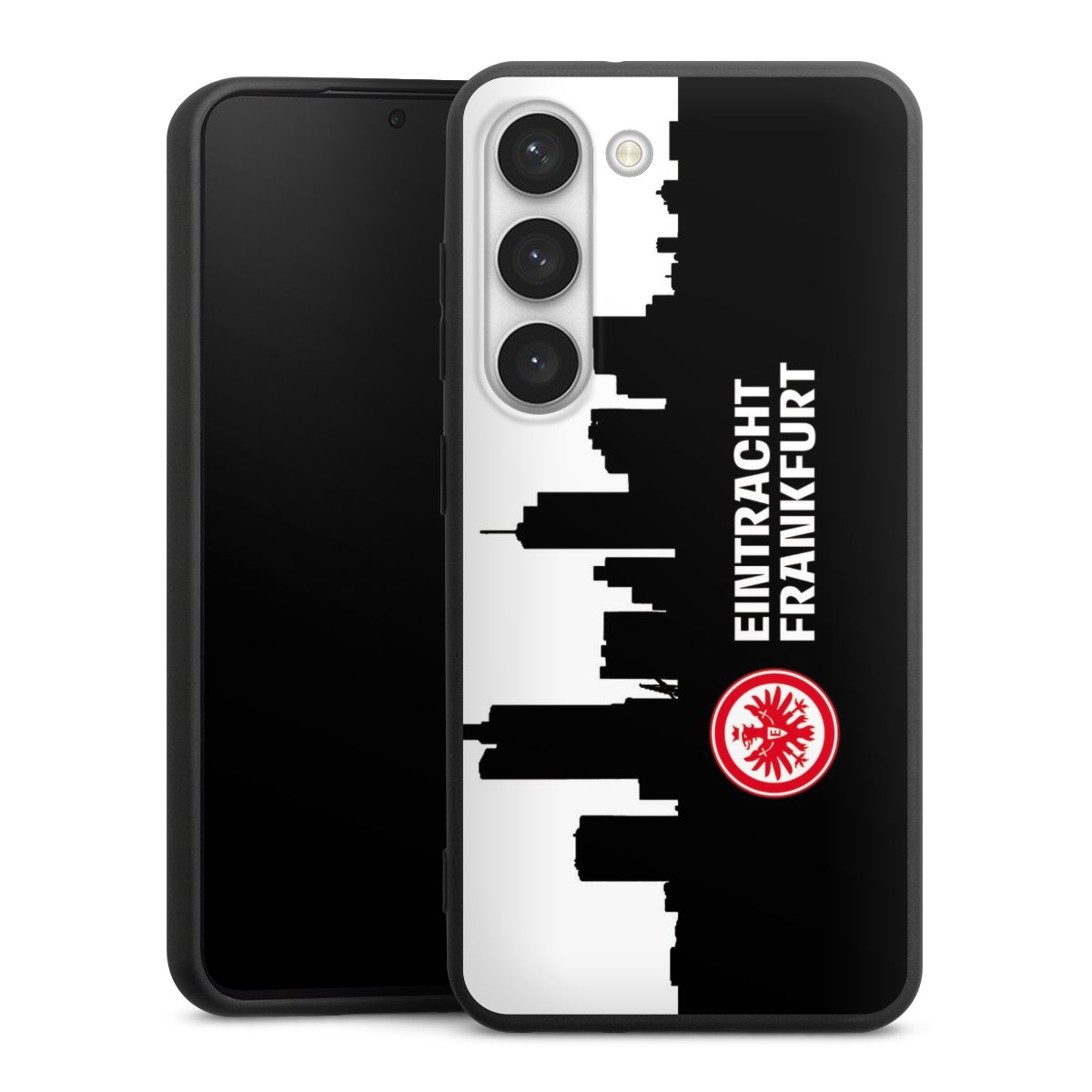 Galaxy S23 Handy Premium Silikon Hülle Handyhülle schwarz Case Sge Eintracht Frankfurt Official Licensed Product Silikon Premium Case