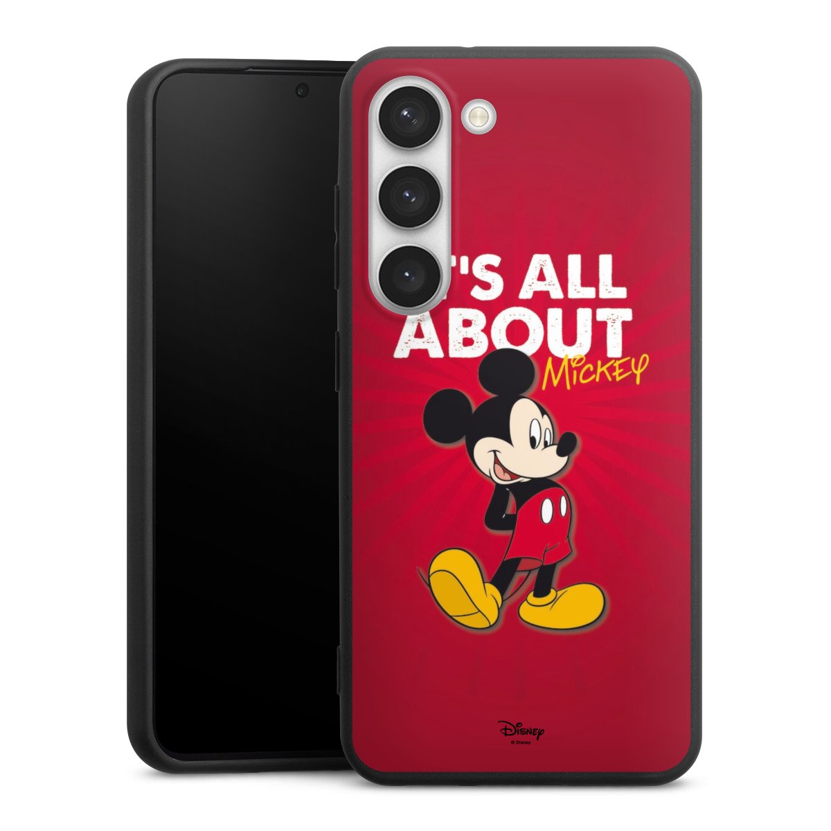 Galaxy S23 Handy Premium Silikon Hülle Handyhülle schwarz Case Mouse Disney Official Licensed Product Silikon Premium Case