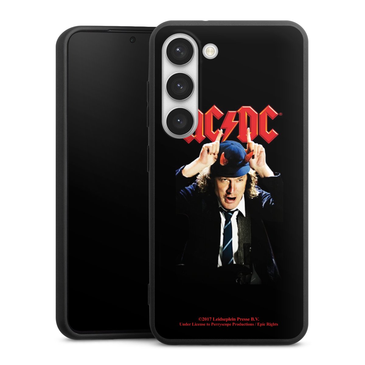 Galaxy S23 Handy Premium Silikon Hülle Handyhülle schwarz Case Merchandise Acdc Riverplate Silikon Premium Case