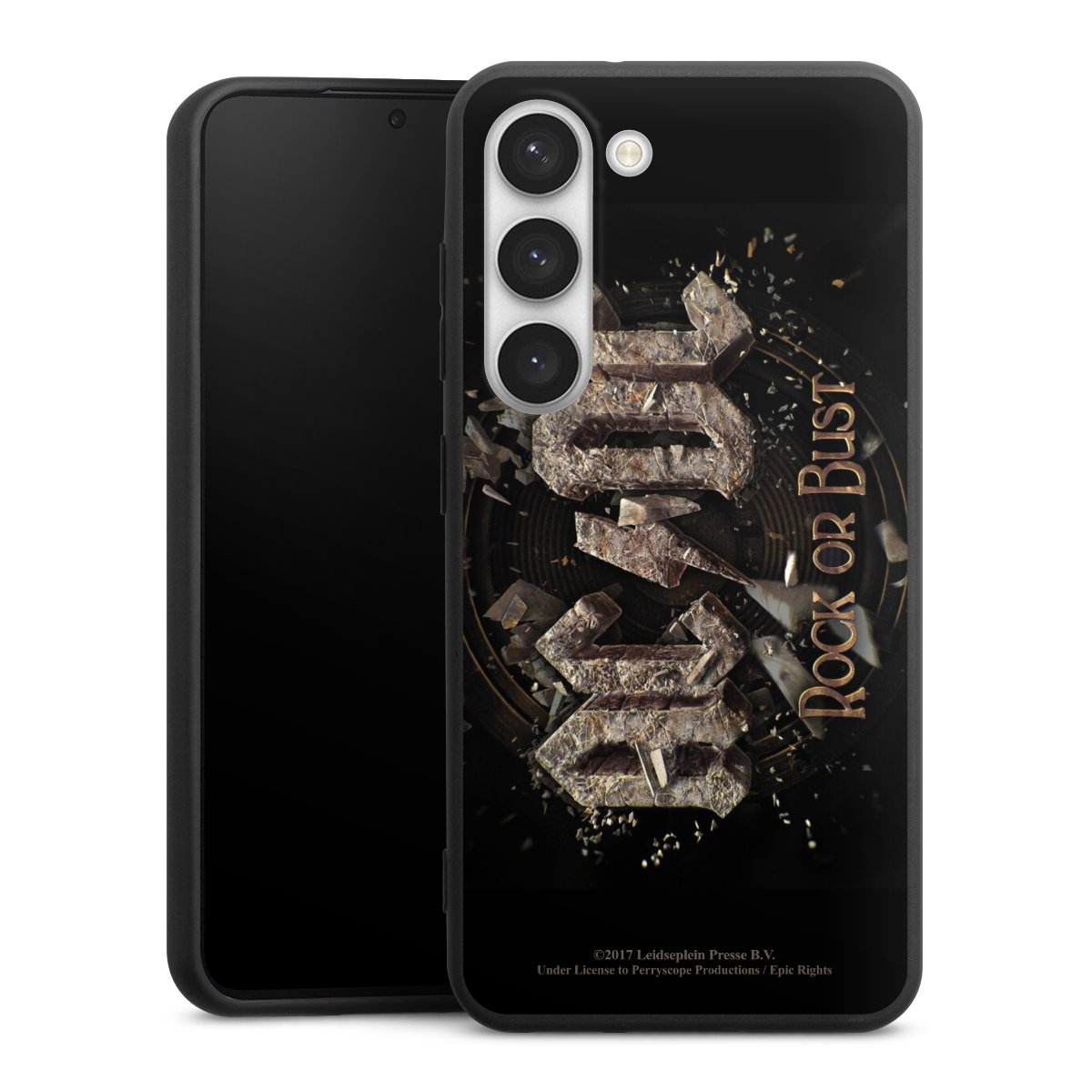 Galaxy S23 Handy Premium Silikon Hülle Handyhülle schwarz Case Acdc Official Licensed Product Rock Or Bust Silikon Premium Case