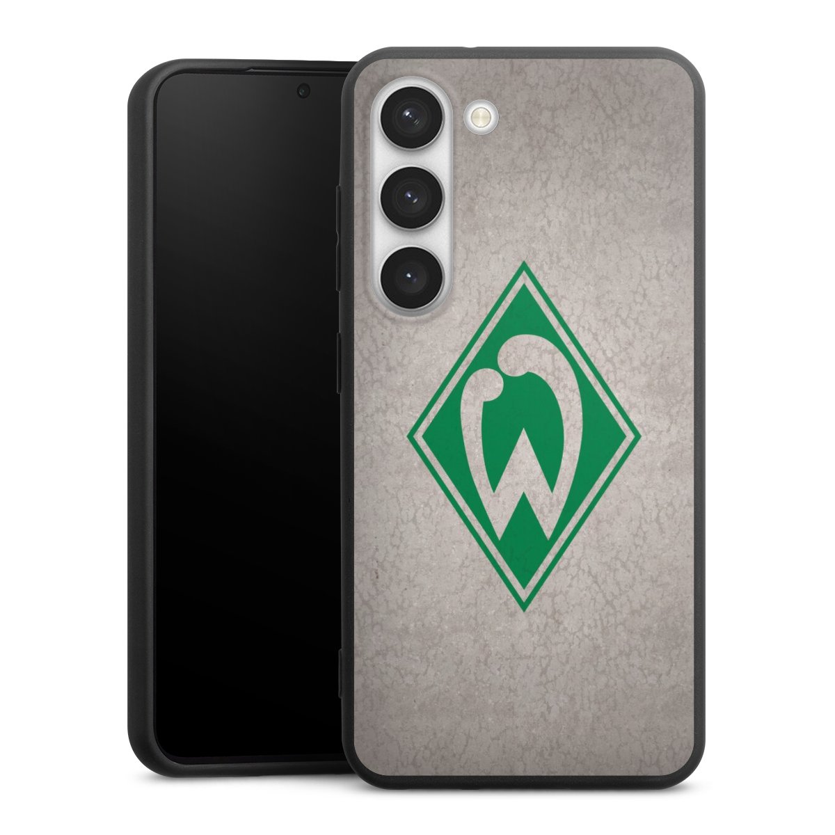 Galaxy S23 Handy Premium Silikon Hülle Handyhülle schwarz Case Sv Werder Bremen Concrete Official Licensed Product Silikon Premium Case