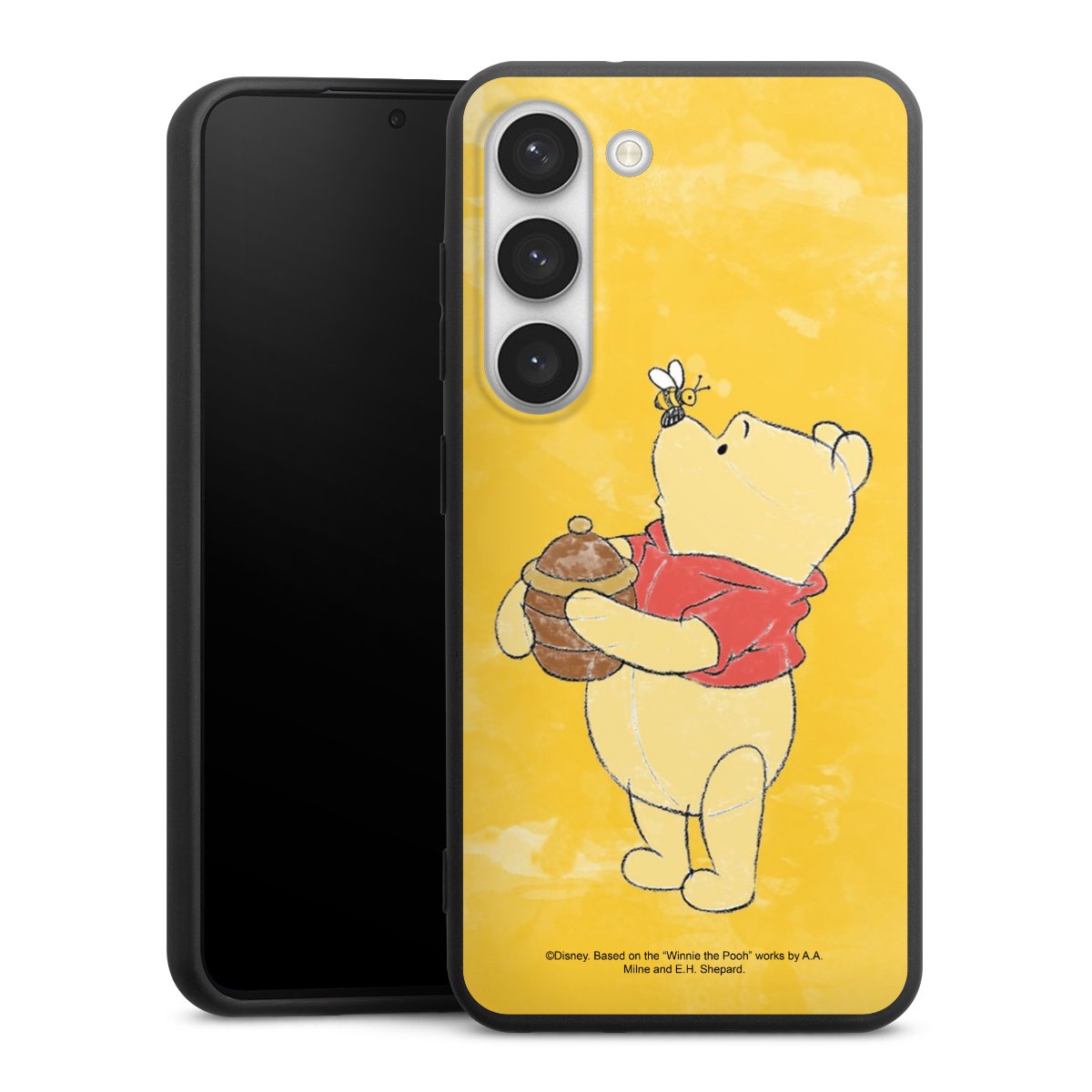 Galaxy S23 Handy Premium Silikon Hülle Handyhülle schwarz Case Official Licensed Product Winnie The Pooh Disney Silikon Premium Case