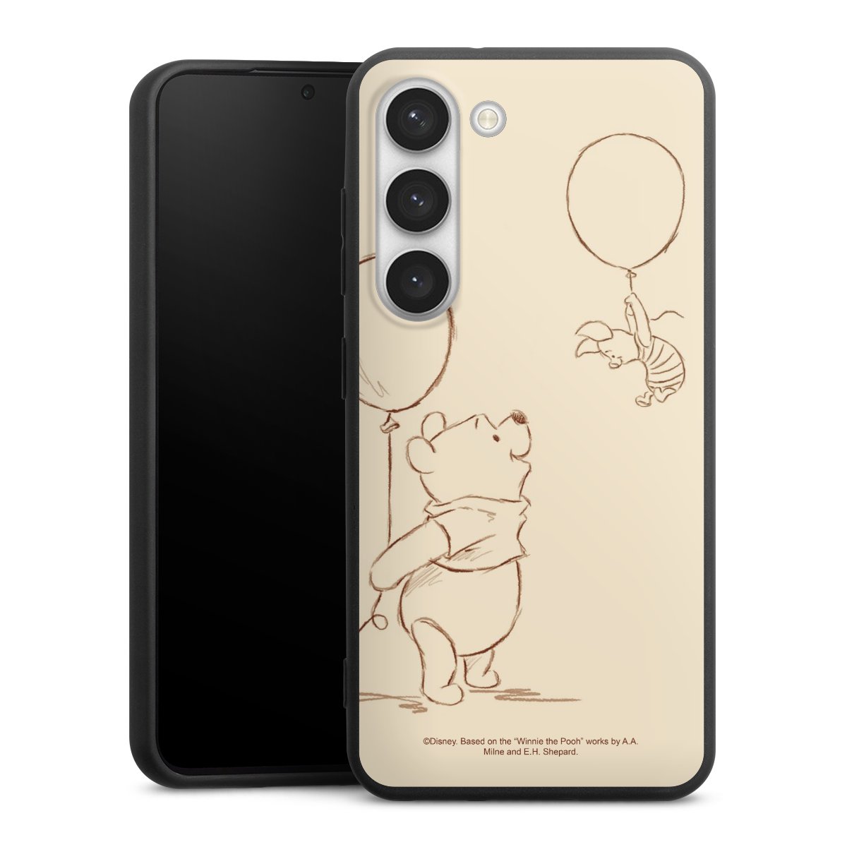 Galaxy S23 Handy Premium Silikon Hülle Handyhülle schwarz Case Official Licensed Product Winnie The Pooh Disney Silikon Premium Case