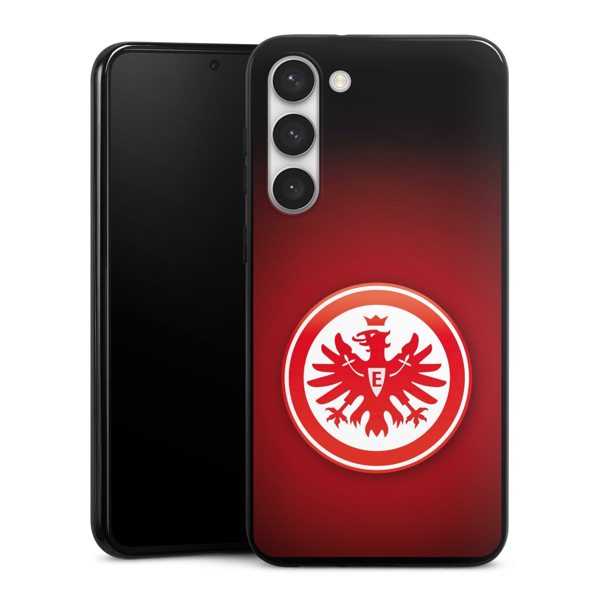 Galaxy S23+ Handy Silikon Hülle Case schwarz Handyhülle Eintracht Frankfurt Official Licensed Product Coat Of Arms