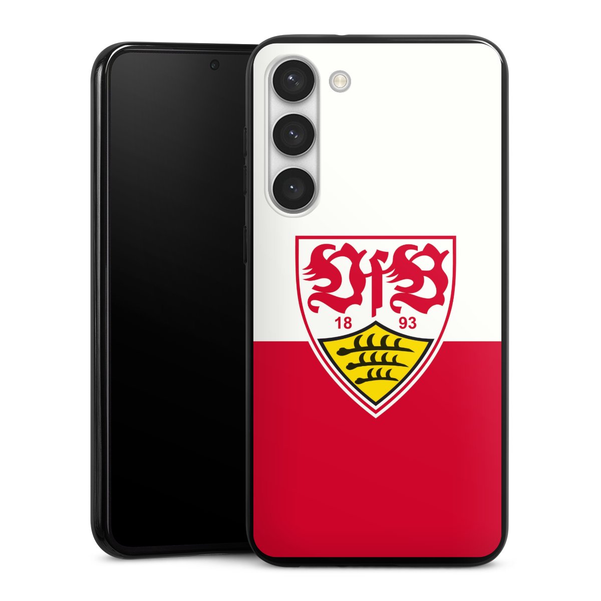 Galaxy S23+ Handy Silikon Hülle Case schwarz Handyhülle Official Licensed Product Logo Vfb Stuttgart