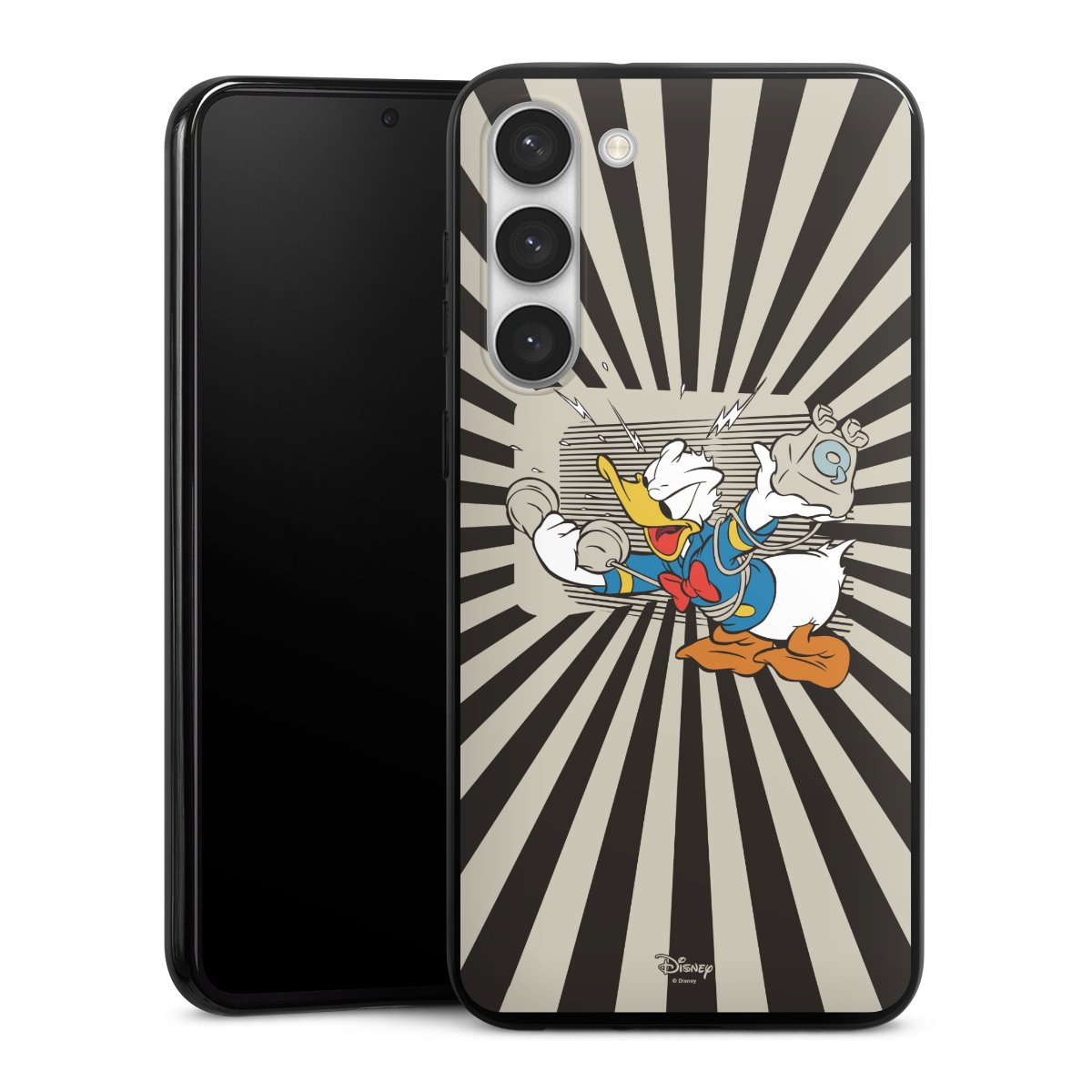 Galaxy S23+ Handy Silikon Hülle Case schwarz Handyhülle Donald Duck Disney Official Licensed Product