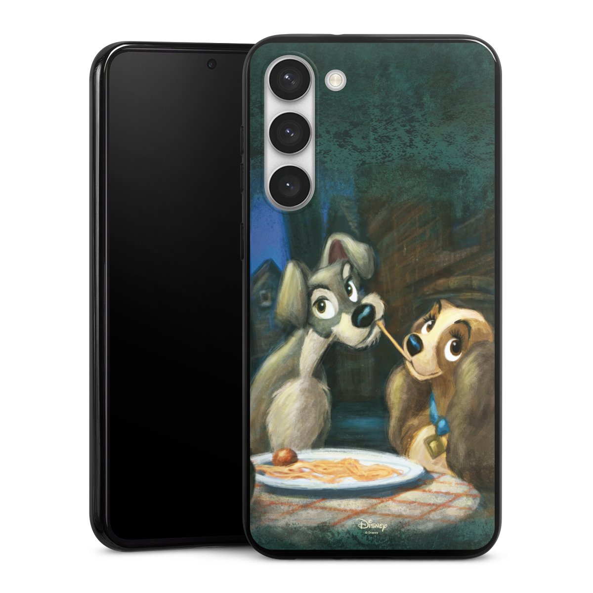 Galaxy S23+ Handy Silikon Hülle Case schwarz Handyhülle Lady And The Tramp Official Licensed Product Disney