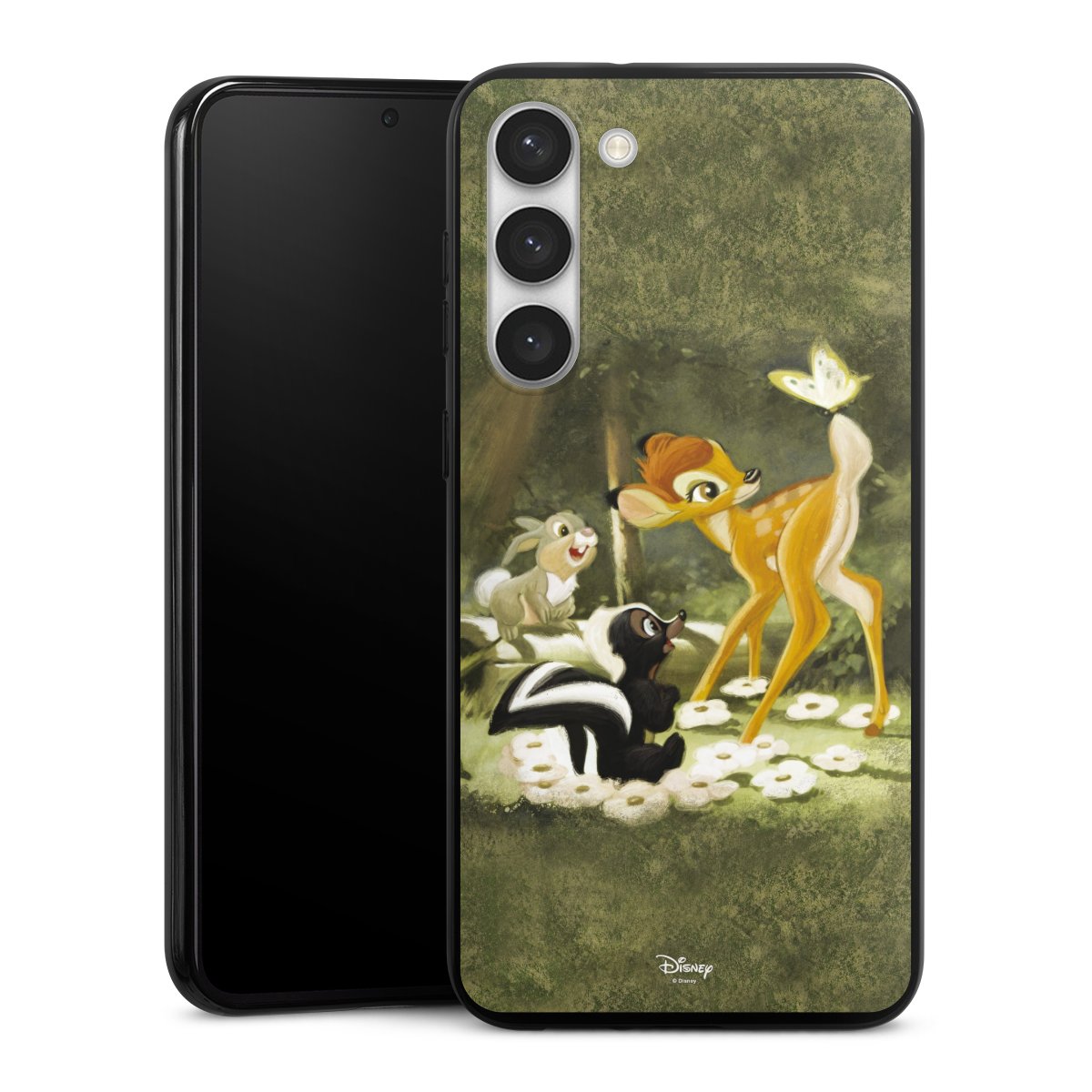 Galaxy S23+ Handy Silikon Hülle Case schwarz Handyhülle Disney Official Licensed Product Bambi