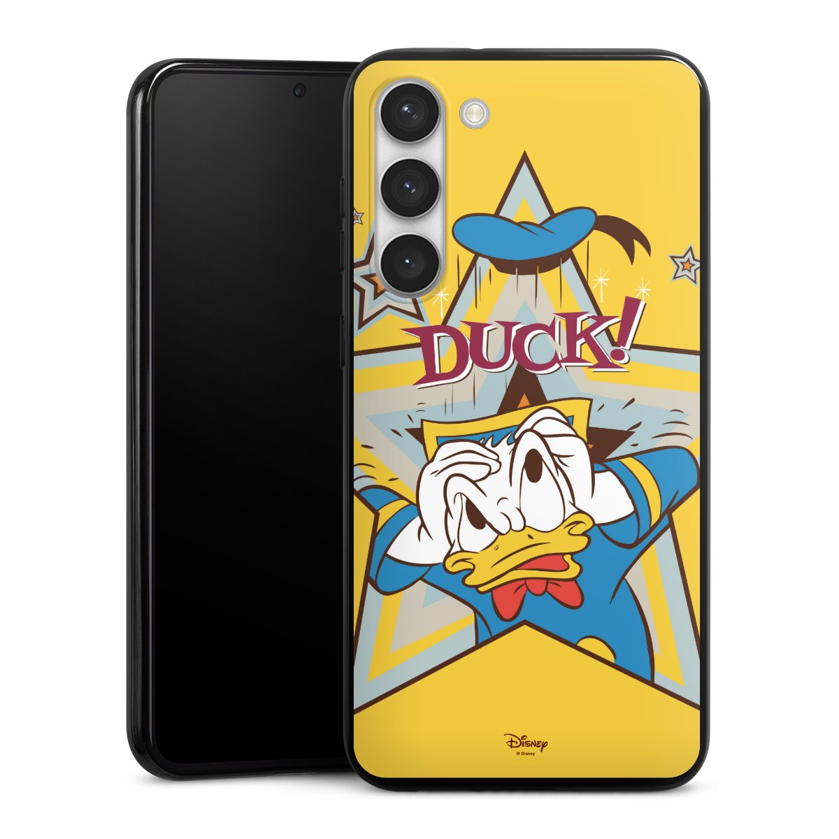 Galaxy S23+ Handy Silikon Hülle Case schwarz Handyhülle Official Licensed Product Donald Duck Disney