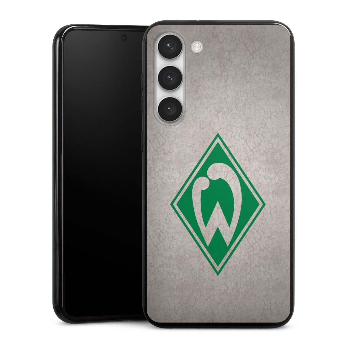 Galaxy S23+ Handy Silikon Hülle Case schwarz Handyhülle Sv Werder Bremen Concrete Official Licensed Product