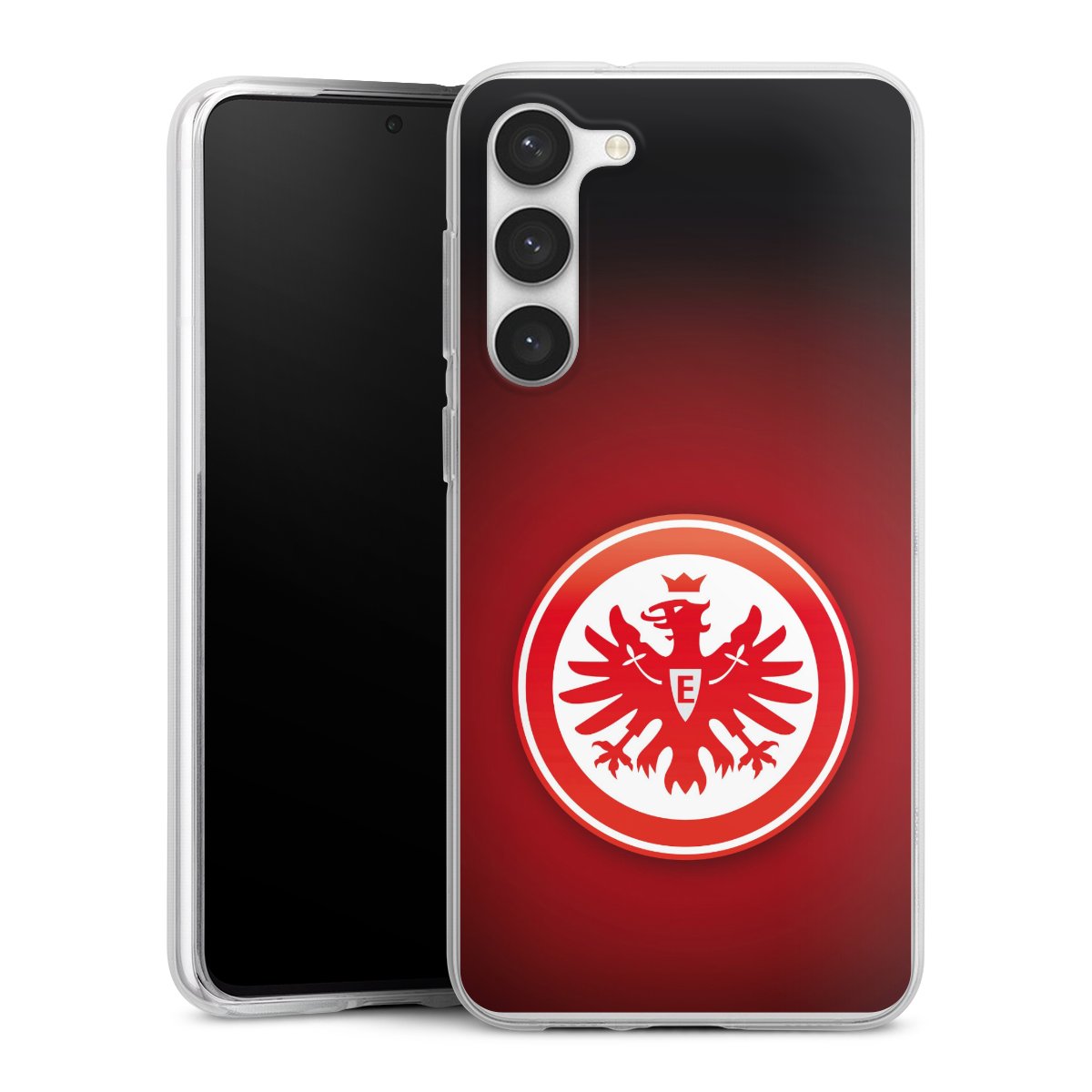 Galaxy S23+ Handy Silikon Hülle Case transparent Handyhülle Eintracht Frankfurt Official Licensed Product Coat Of Arms Silikon Case