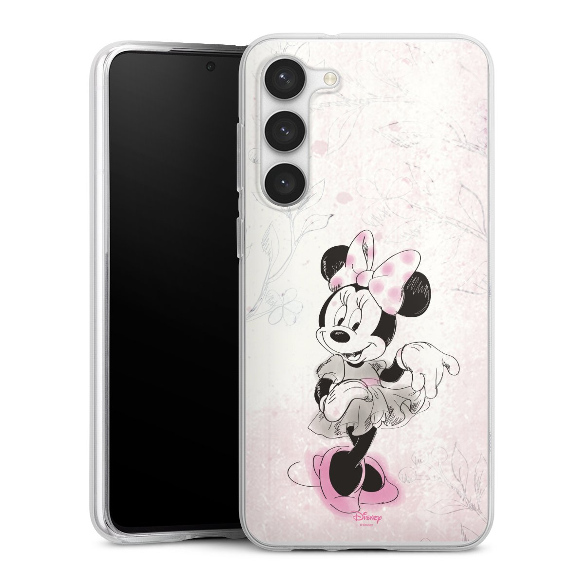 Galaxy S23+ Handy Silikon Hülle Case transparent Handyhülle Disney Minnie Mouse Vintage Silikon Case