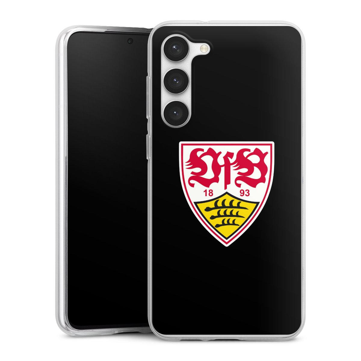 Galaxy S23+ Handy Silikon Hülle Case transparent Handyhülle Vfb Stuttgart Official Licensed Product Coat Of Arms Silikon Case