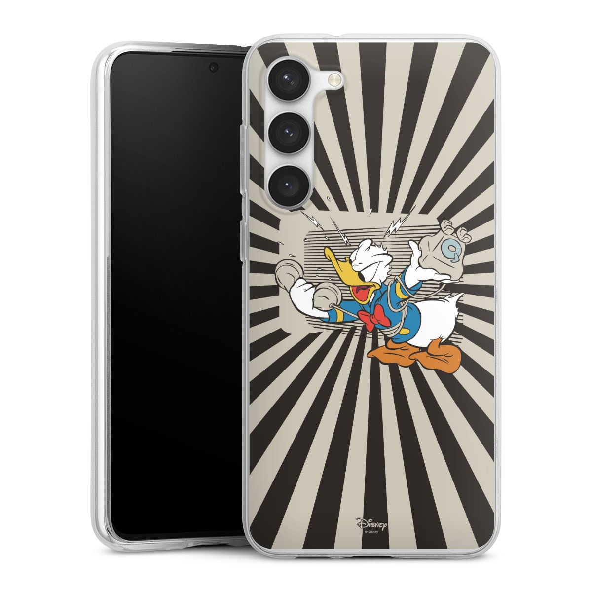 Galaxy S23+ Handy Silikon Hülle Case transparent Handyhülle Donald Duck Disney Official Licensed Product Silikon Case