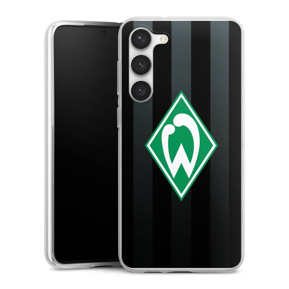 Galaxy S23+ Handy Silikon Hülle Case transparent Handyhülle Stripes Sv Werder Bremen Official Licensed Product Silikon Case