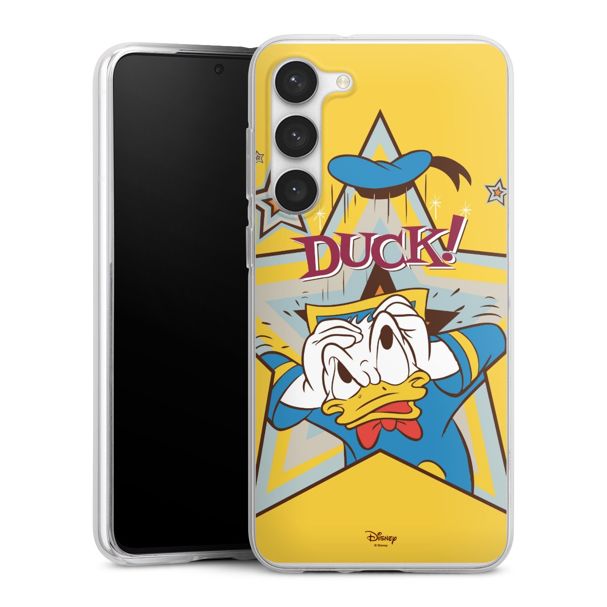 Galaxy S23+ Handy Silikon Hülle Case transparent Handyhülle Official Licensed Product Donald Duck Disney Silikon Case