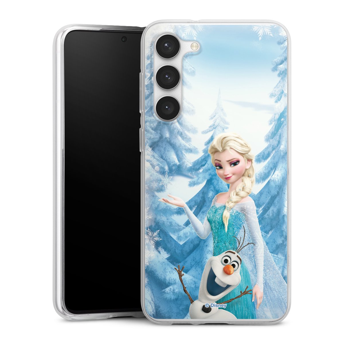 Galaxy S23+ Handy Silikon Hülle Case transparent Handyhülle Official Licensed Product Frozen Elsa Disney Silikon Case