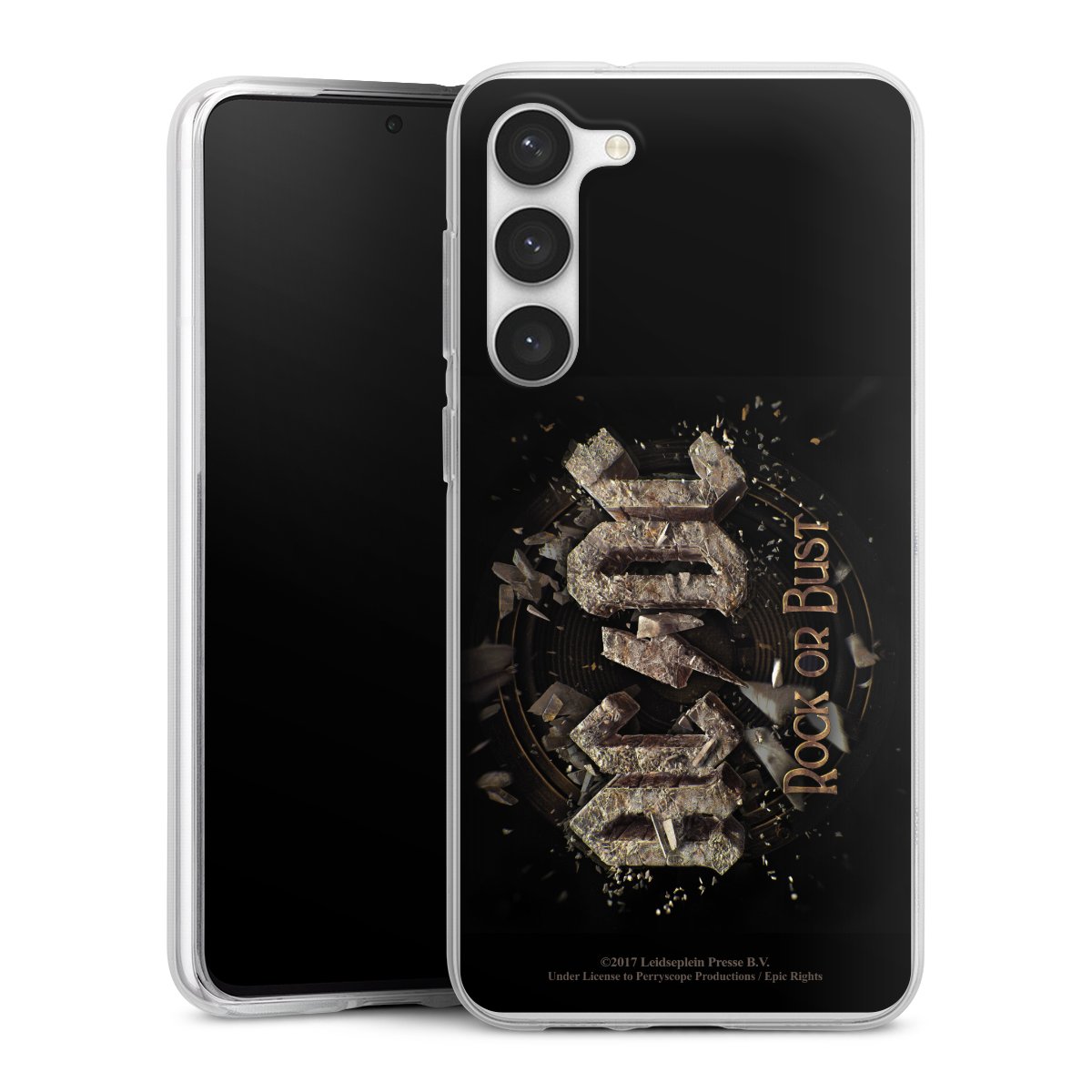 Galaxy S23+ Handy Silikon Hülle Case transparent Handyhülle Acdc Official Licensed Product Rock Or Bust Silikon Case