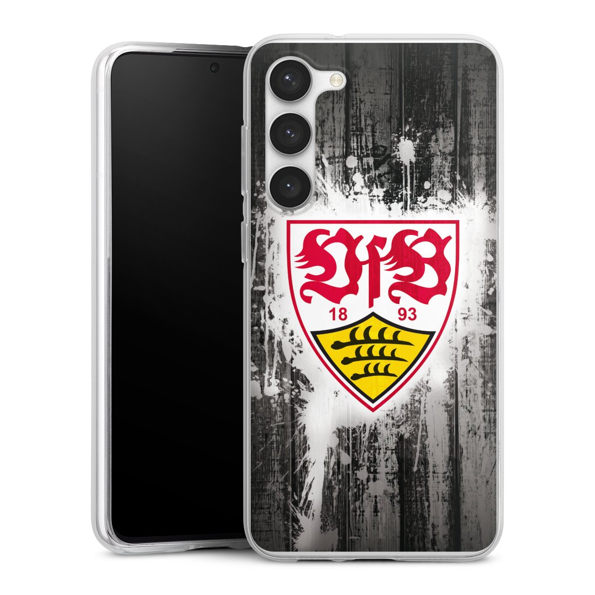 Galaxy S23+ Handy Silikon Hülle Case transparent Handyhülle Vfb Stuttgart Official Licensed Product Silikon Case