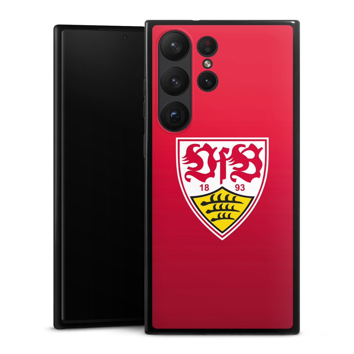 Galaxy S23 Ultra Handy Silikon Hülle Case schwarz Handyhülle Official Licensed Product Vfb Stuttgart