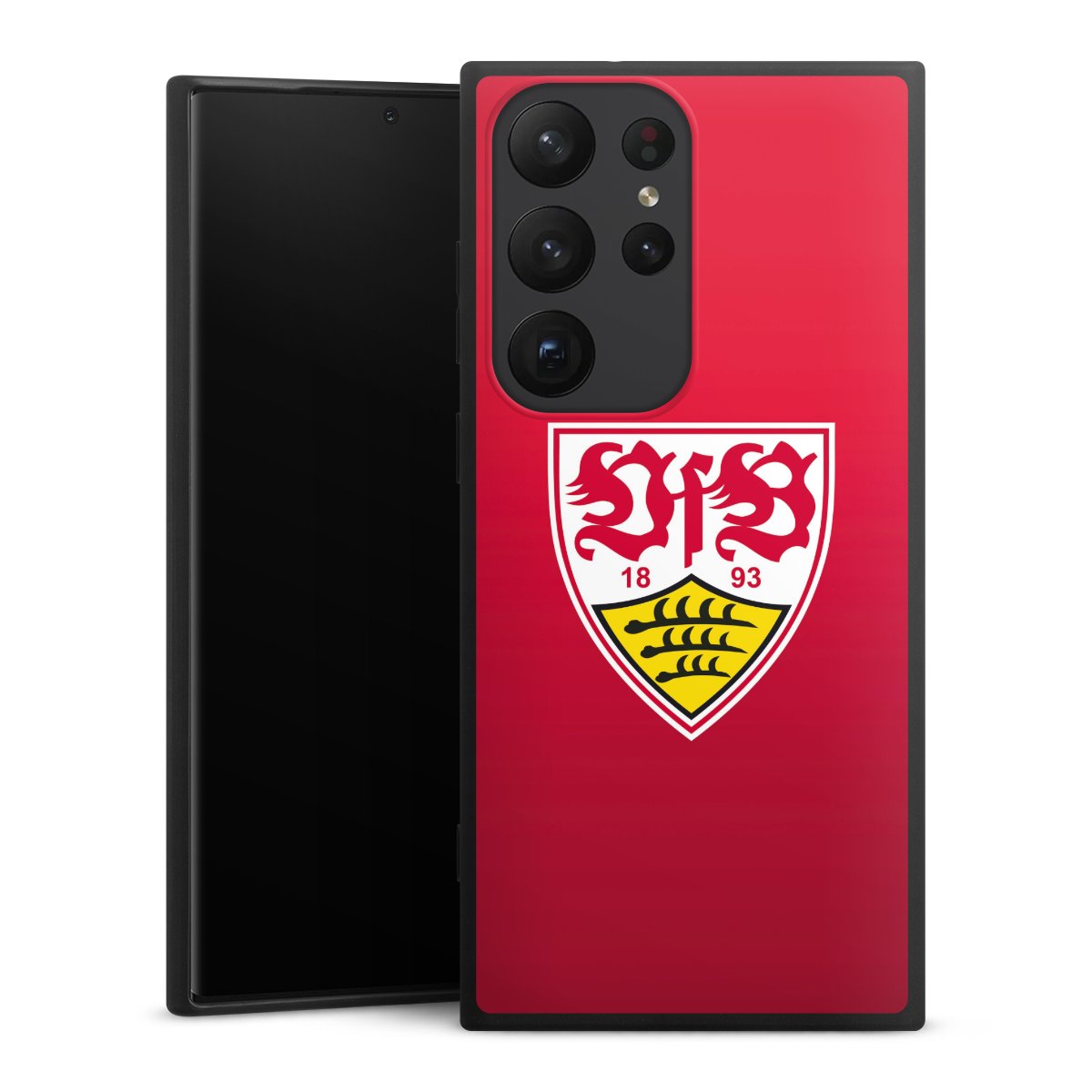 Galaxy S23 Ultra Handy Premium Silikon Hülle Handyhülle schwarz Case Official Licensed Product Vfb Stuttgart Silikon Premium Case