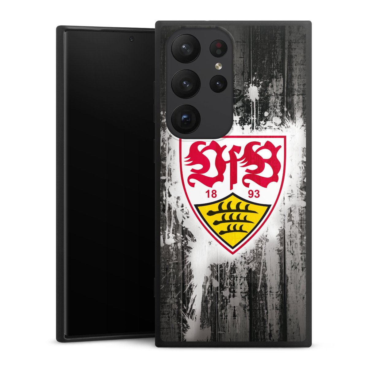 Galaxy S23 Ultra Handy Premium Silikon Hülle Handyhülle schwarz Case Vfb Stuttgart Official Licensed Product Silikon Premium Case