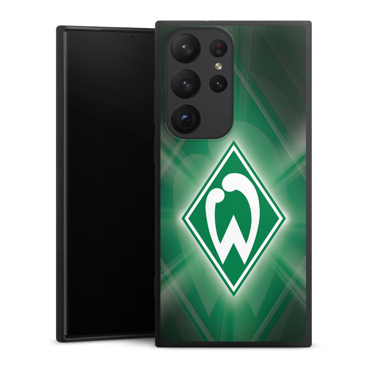 Galaxy S23 Ultra Handy Premium Silikon Hülle Handyhülle schwarz Case Sv Werder Bremen Official Licensed Product Coat Of Arms Silikon Premium Case